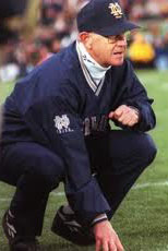 Notre Dame Coach Lou Holtz